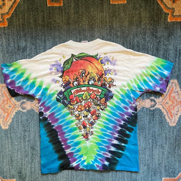 Vintage Allman Brothers Band 90s Liquid Blue Single Stitch Tie Dye Shirt XL - Picture 5 of 13